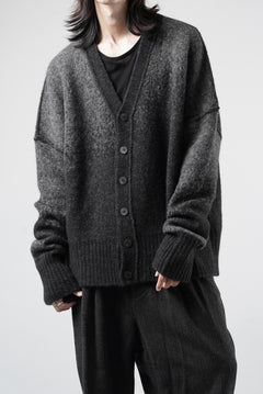 画像をギャラリービューアに読み込む, ISABEL BENENATO Yak Cardigan with Shaded Jacquard in Two Colours (GRAPHITE)