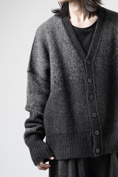 画像をギャラリービューアに読み込む, ISABEL BENENATO Yak Cardigan with Shaded Jacquard in Two Colours (GRAPHITE)