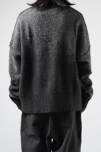 画像をギャラリービューアに読み込む, ISABEL BENENATO Yak Cardigan with Shaded Jacquard in Two Colours (GRAPHITE)
