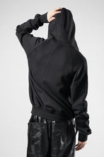 画像をギャラリービューアに読み込む, thom/krom RAGLAN SLEEVE ZIP UP HOODIE / SOFT COTTON SWEAT (BLACK)