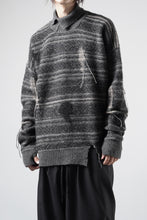 画像をギャラリービューアに読み込む, ISABEL BENENATO High-Neck Jacquard Sweater in Yak  (GRAPHITE)