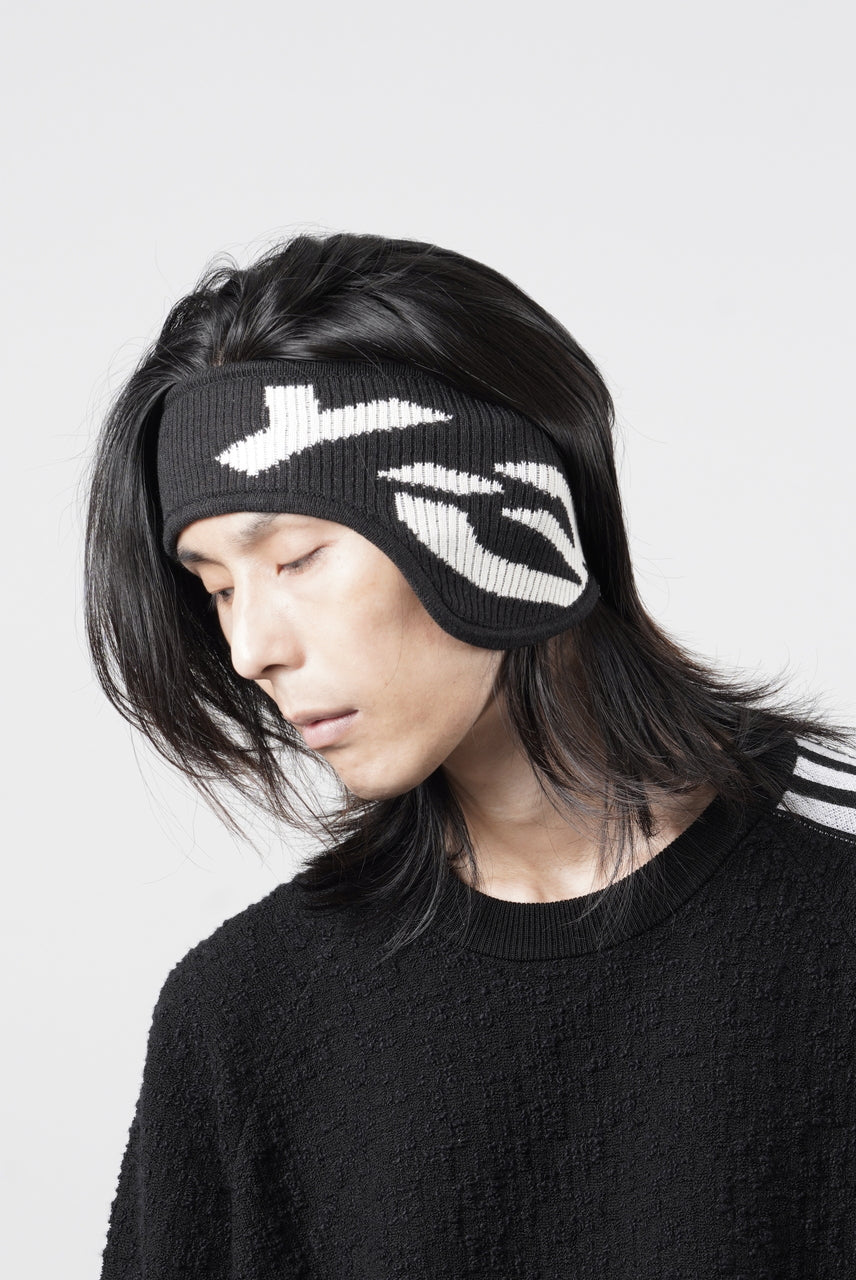 画像をギャラリービューアに読み込む, Y-3 Yohji Yamamoto GRAPHIC LOGO HEADBAND (BLACK x CREAM WHITE)