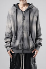 画像をギャラリービューアに読み込む, thom/krom RAGLAN SLEEVE ZIP UP HOODIE / SOFT COTTON SWEAT (GREY STONE WASH SPRAY)