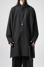 Load image into Gallery viewer, KLASICA "SH-042" STAND COLLAR LONG TAIL SHIRTS / AMBIENCE ANTIQUE DRAPER (CACAO NIB)