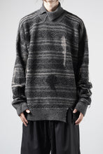 画像をギャラリービューアに読み込む, ISABEL BENENATO High-Neck Jacquard Sweater in Yak  (GRAPHITE)