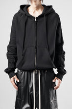 画像をギャラリービューアに読み込む, thom/krom RAGLAN SLEEVE ZIP UP HOODIE / SOFT COTTON SWEAT (BLACK)