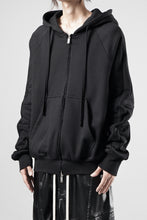 画像をギャラリービューアに読み込む, thom/krom RAGLAN SLEEVE ZIP UP HOODIE / SOFT COTTON SWEAT (BLACK)