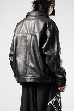 画像をギャラリービューアに読み込む, A LEATHER Trucker Jacket / LUXE COWHIDE (BLACK)