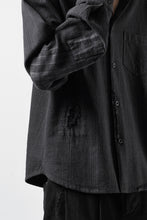 Load image into Gallery viewer, Professor.E REPAIRED FLANNEL SHIRT (BLACK)
