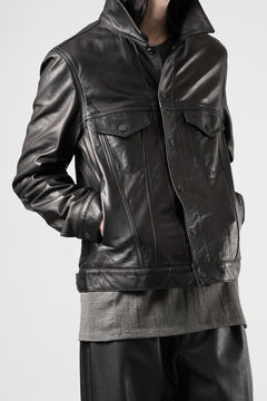 画像をギャラリービューアに読み込む, A LEATHER 3rd Jacket / SMOOTH COWHIDE (BLACK)