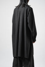 Load image into Gallery viewer, KLASICA "SH-042" STAND COLLAR LONG TAIL SHIRTS / AMBIENCE ANTIQUE DRAPER (CACAO NIB)
