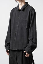 Load image into Gallery viewer, Professor.E REPAIRED FLANNEL SHIRT (BLACK)
