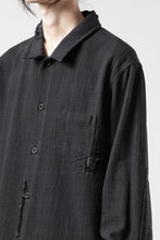 Load image into Gallery viewer, Professor.E REPAIRED FLANNEL SHIRT (BLACK)