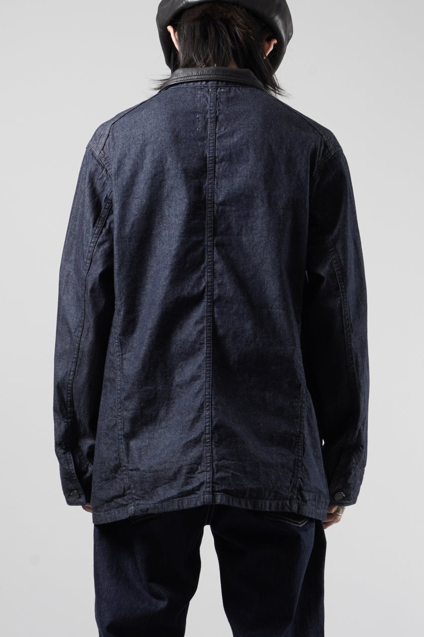 Load image into Gallery viewer, FULLCOUNT x GDC GFC2001 Leather Collar Denim Chore Jacket (INDIGO)