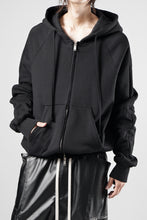 画像をギャラリービューアに読み込む, thom/krom RAGLAN SLEEVE ZIP UP HOODIE / SOFT COTTON SWEAT (BLACK)