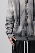 画像をギャラリービューアに読み込む, thom/krom RAGLAN SLEEVE ZIP UP HOODIE / SOFT COTTON SWEAT (GREY STONE WASH SPRAY)