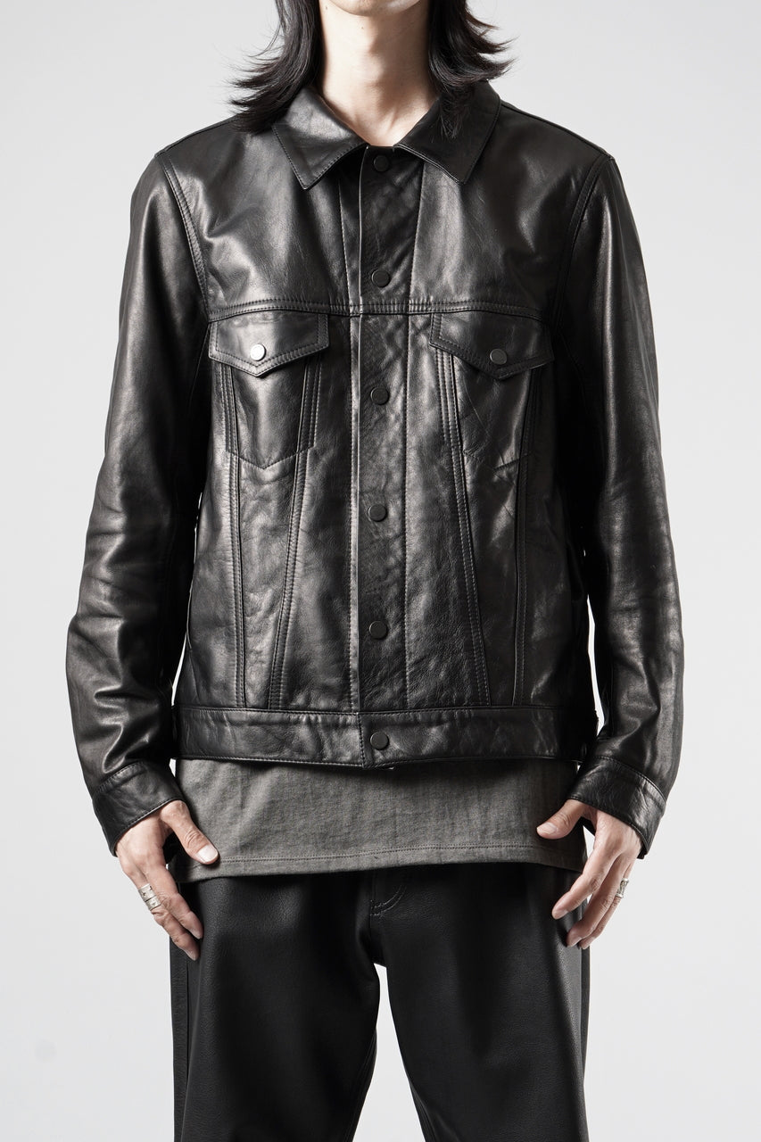 画像をギャラリービューアに読み込む, A LEATHER 3rd Jacket / SMOOTH COWHIDE (BLACK)