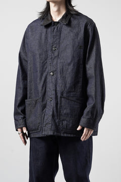 Load image into Gallery viewer, FULLCOUNT x GDC GFC2001 Leather Collar Denim Chore Jacket (INDIGO)