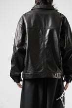 画像をギャラリービューアに読み込む, A LEATHER Trucker Jacket / LUXE COWHIDE (BLACK)