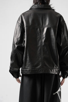 画像をギャラリービューアに読み込む, A LEATHER Trucker Jacket / LUXE COWHIDE (BLACK)