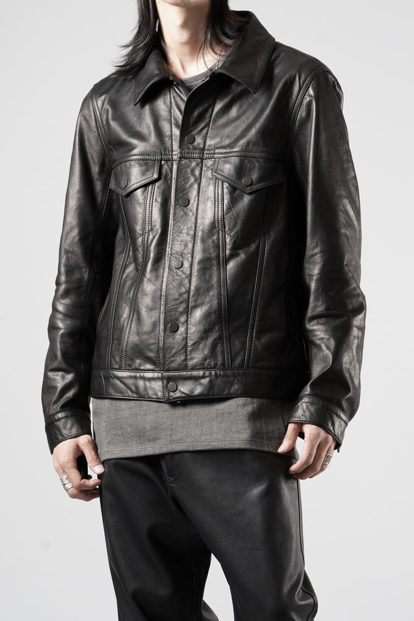 画像をギャラリービューアに読み込む, A LEATHER 3rd Jacket / SMOOTH COWHIDE (BLACK)