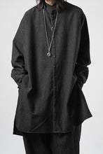 Load image into Gallery viewer, KLASICA "SH-042" STAND COLLAR LONG TAIL SHIRTS / AMBIENCE ANTIQUE DRAPER (CACAO NIB)