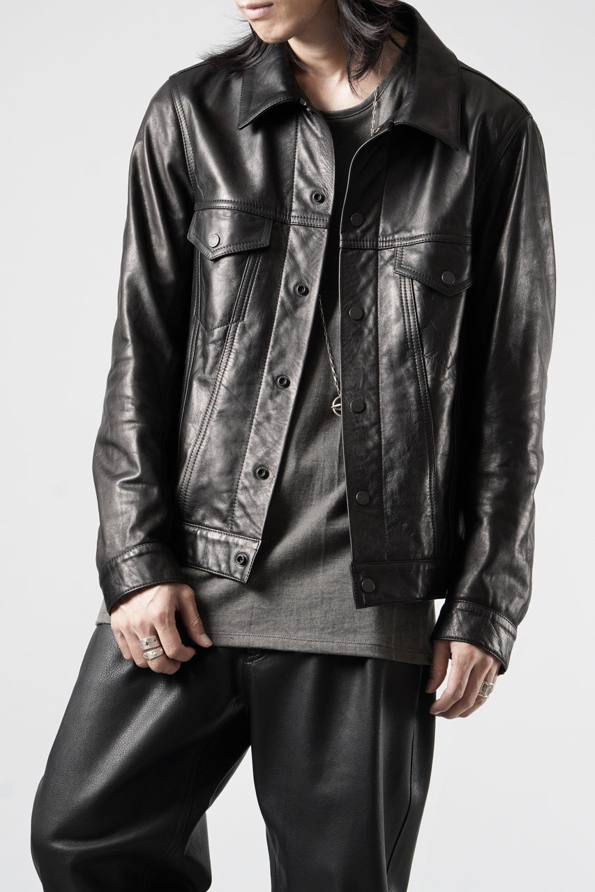 画像をギャラリービューアに読み込む, A LEATHER 3rd Jacket / SMOOTH COWHIDE (BLACK)