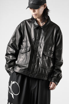 画像をギャラリービューアに読み込む, A LEATHER Trucker Jacket / LUXE COWHIDE (BLACK)