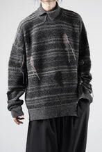 画像をギャラリービューアに読み込む, ISABEL BENENATO High-Neck Jacquard Sweater in Yak  (GRAPHITE)