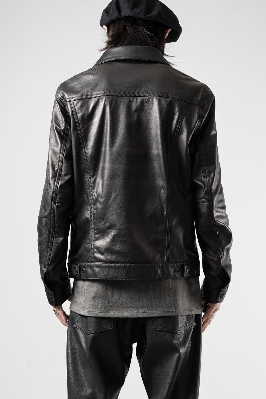 画像をギャラリービューアに読み込む, A LEATHER 3rd Jacket / SMOOTH COWHIDE (BLACK)