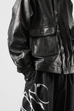 画像をギャラリービューアに読み込む, A LEATHER Trucker Jacket / LUXE COWHIDE (BLACK)
