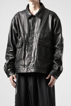 画像をギャラリービューアに読み込む, A LEATHER Trucker Jacket / LUXE COWHIDE (BLACK)