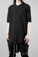 画像をギャラリービューアに読み込む, thom/krom STAND UP COLLAR T-SHIRT / STRETCH COTTON JERSEY (BLACK)