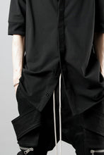 画像をギャラリービューアに読み込む, thom/krom STAND UP COLLAR T-SHIRT / STRETCH COTTON JERSEY (BLACK)