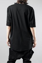 画像をギャラリービューアに読み込む, thom/krom STAND UP COLLAR T-SHIRT / STRETCH COTTON JERSEY (BLACK)