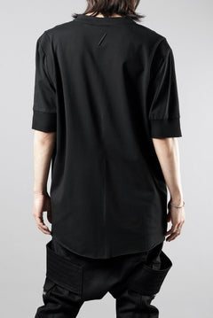 画像をギャラリービューアに読み込む, thom/krom STAND UP COLLAR T-SHIRT / STRETCH COTTON JERSEY (BLACK)