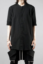 画像をギャラリービューアに読み込む, thom/krom STAND UP COLLAR T-SHIRT / STRETCH COTTON JERSEY (BLACK)