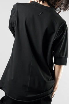 画像をギャラリービューアに読み込む, thom/krom STAND UP COLLAR T-SHIRT / STRETCH COTTON JERSEY (BLACK)