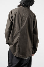 画像をギャラリービューアに読み込む, YUTA MATSUOKA collarless shirt / hard twist yarn horse cloth (dark brown)