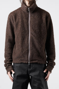 画像をギャラリービューアに読み込む, LITTLEBIG Zip Up Knit Jacket (BROWN)