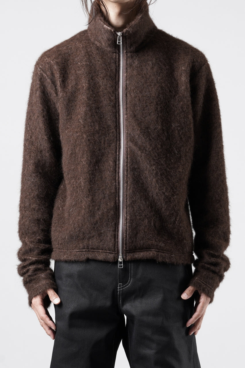 画像をギャラリービューアに読み込む, LITTLEBIG Zip Up Knit Jacket (BROWN)