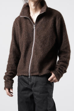 画像をギャラリービューアに読み込む, LITTLEBIG Zip Up Knit Jacket (BROWN)