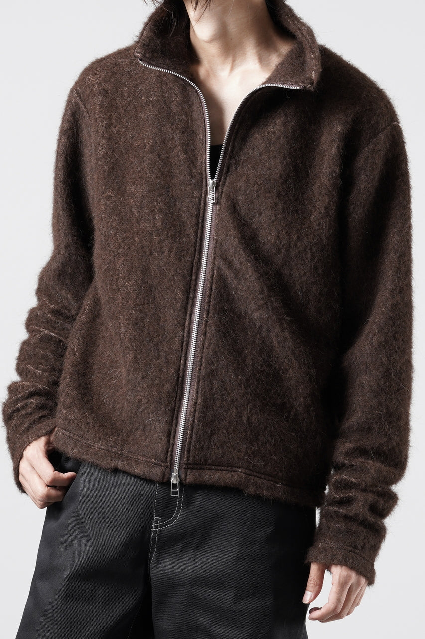 画像をギャラリービューアに読み込む, LITTLEBIG Zip Up Knit Jacket (BROWN)