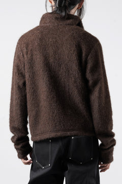 画像をギャラリービューアに読み込む, LITTLEBIG Zip Up Knit Jacket (BROWN)