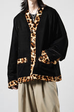 画像をギャラリービューアに読み込む, mastermind JAPAN LEOPARD VELVET CARDIGAN JACKET (BLACK x YELLOW)