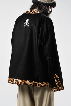 画像をギャラリービューアに読み込む, mastermind JAPAN LEOPARD VELVET CARDIGAN JACKET (BLACK x YELLOW)