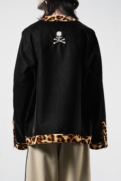 画像をギャラリービューアに読み込む, mastermind JAPAN LEOPARD VELVET CARDIGAN JACKET (BLACK x YELLOW)