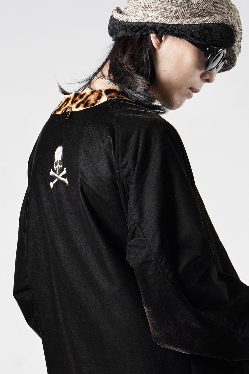画像をギャラリービューアに読み込む, mastermind JAPAN LEOPARD VELVET CARDIGAN JACKET (BLACK x YELLOW)