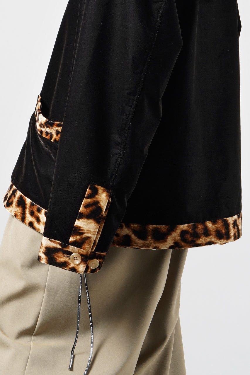 画像をギャラリービューアに読み込む, mastermind JAPAN LEOPARD VELVET CARDIGAN JACKET (BLACK x YELLOW)