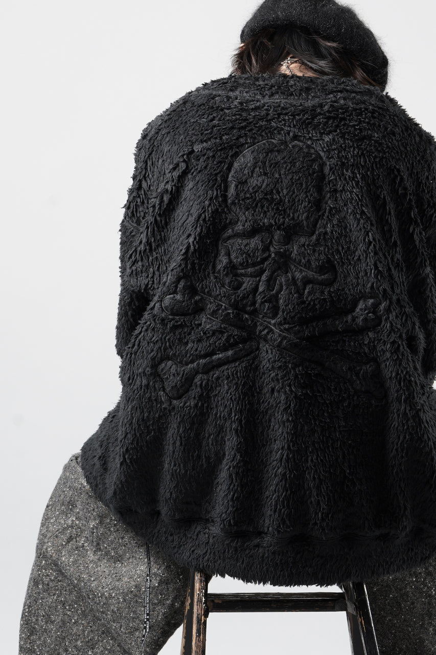 Load image into Gallery viewer, MASTERMIND WORLD SHAGGY CARDIGAN (BLACK)